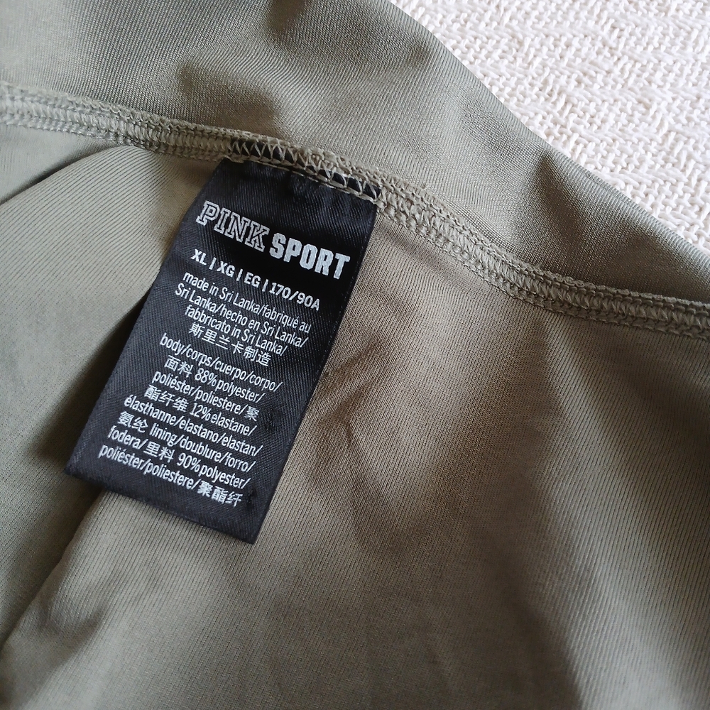 PINK ♡ sport gym to swim shorts green victorias secret beach ruched xl boy booty - Picture 4 of 7